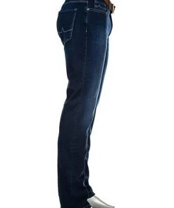 Alberto Regular Fit Pipe DS Dual FX 57371486/890 Jeans Pipe, Baumwolle T400® 10oz, Navy -Biam Jeans Verkäufe 379831 norm2