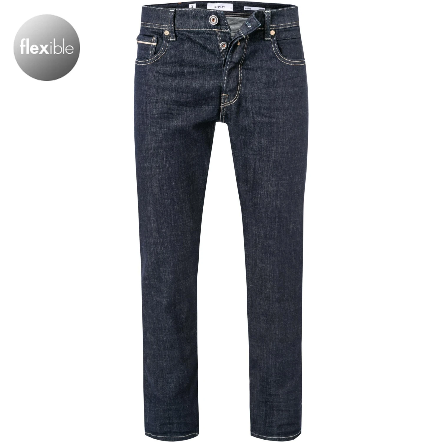 Replay Jeans Grover MA972.000.141 900/007 Straight Fit, Baumwolle T400® 12oz, Dunkelblau 1 Replay Jeans Grover MA972.000.141 900/007 Straight Fit, Baumwolle T400® 12oz, Dunkelblau