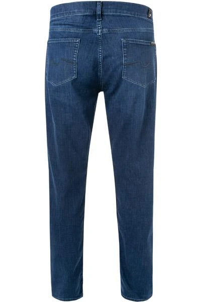 7 for all mankind Slimmy indigo blue JSMXB800LI Jeans Slimmy, Tapered Fit, Baumwoll-Stretch 13oz, Blau 3 7 for all mankind Slimmy indigo blue JSMXB800LI Jeans Slimmy, Tapered Fit, Baumwoll-Stretch 13oz, Blau – Bild 3