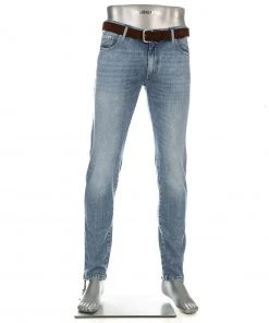 Alberto Slim Fit Slim Organic Denim 70571381/810 Jeans, Bio Baumwoll-Stretch, Hellblau