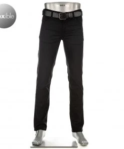 Alberto Regular Fit Pipe PBJ DS 68671965/999 Jeans Pipe, Baumwolle T400, Kohlschwarz