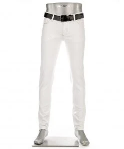 Alberto Slim Fit Slim White Denim 70571390/110 Jeans, Baumwoll-Stretch, Weiß