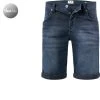 MUSTANG Jeansshorts 1012670/5000/943 Jeansshorts Chicago, Regular Fit, Baumwoll-Stretch, Blaugrau, Anthrazit