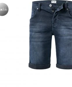 MUSTANG Jeansshorts 1012670/5000/943 Jeansshorts Chicago, Regular Fit, Baumwoll-Stretch, Blaugrau, Anthrazit